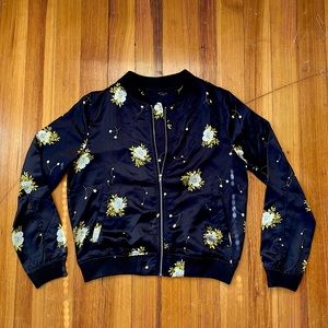 Floral Bomber Jacket